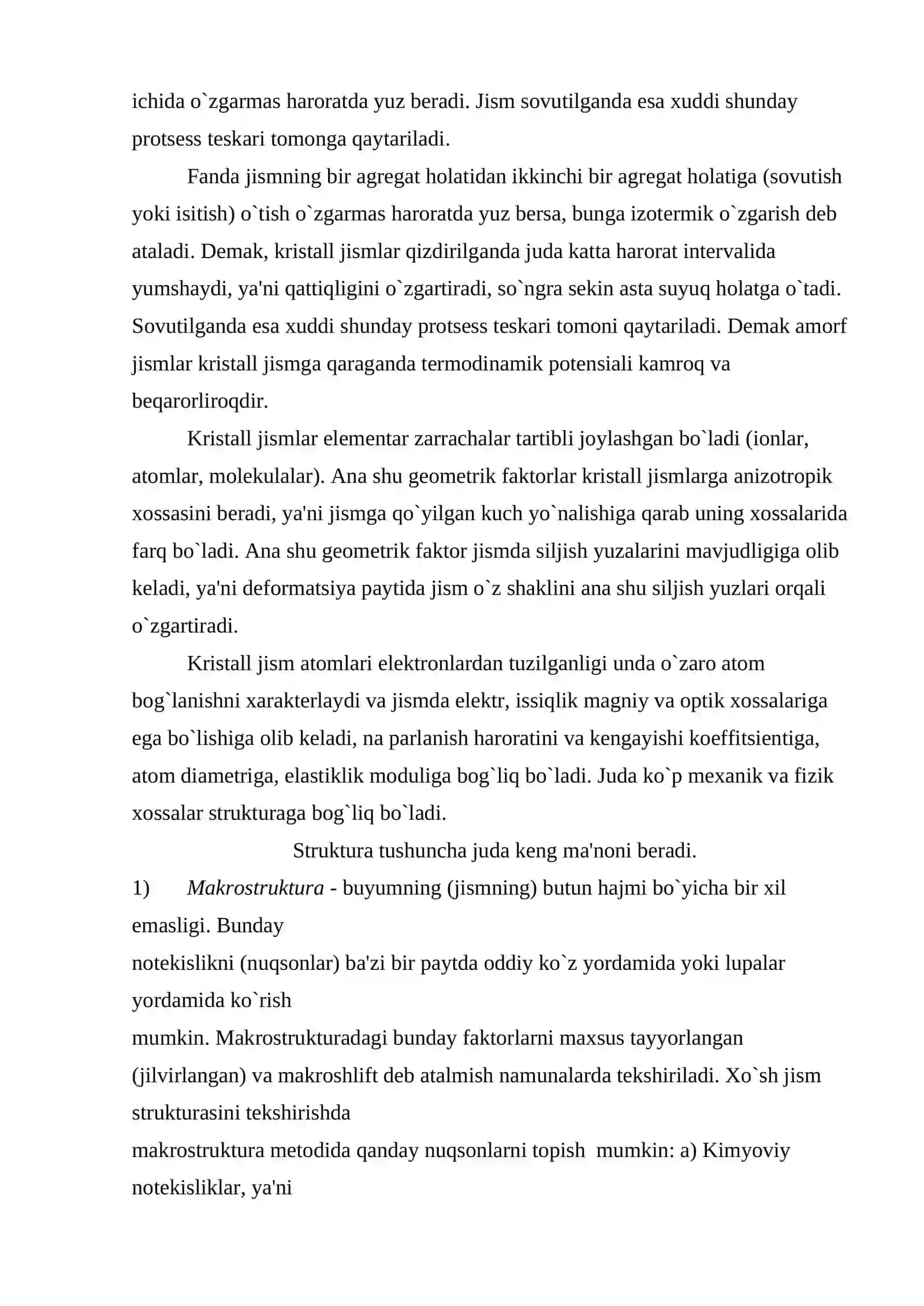 Kristall tuzilishining o‘ziga xos xususiyatlari 4
