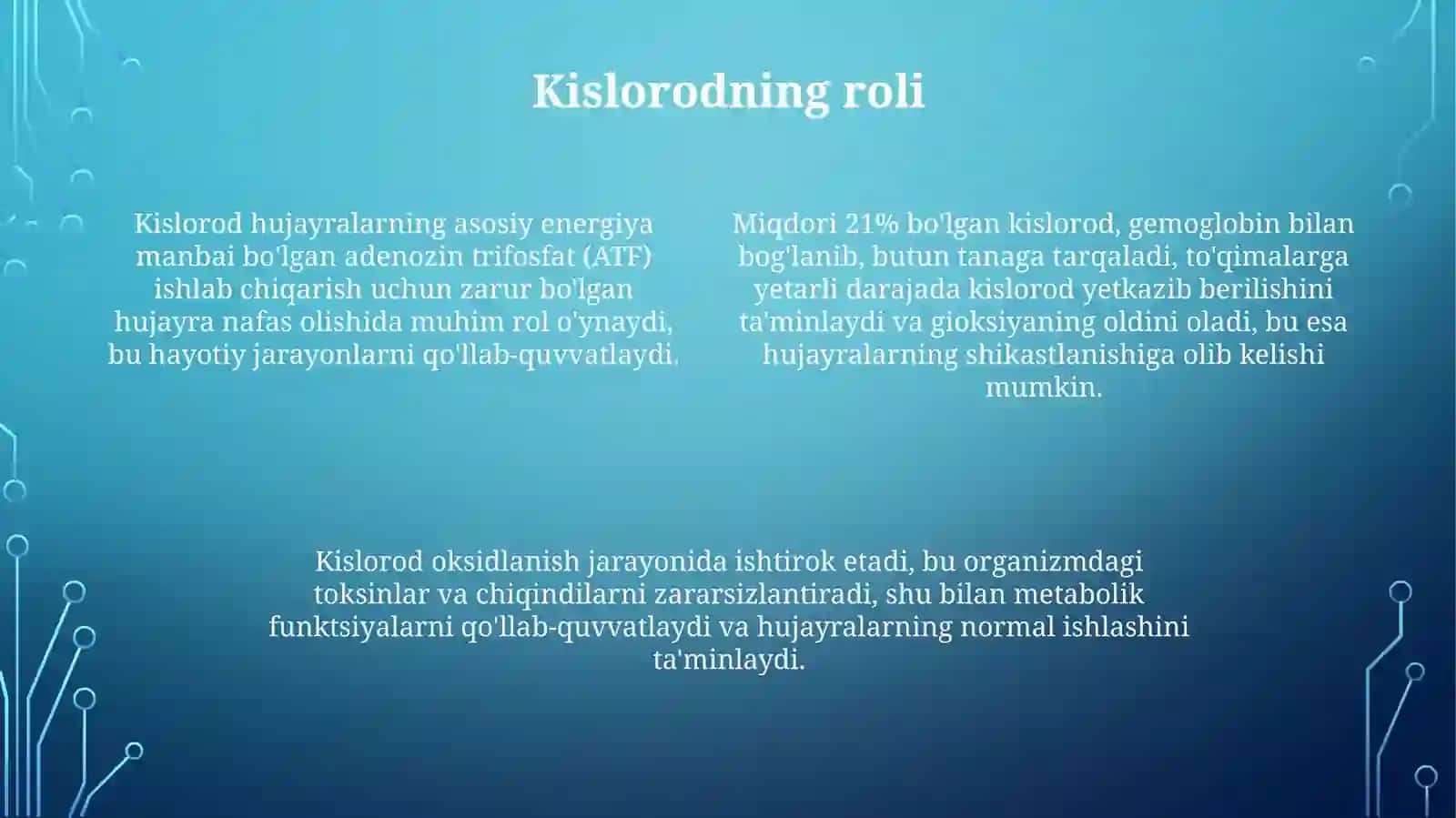 Atmosfera havosining tarkibi va inson salomatligi uchun ahamiyati 4