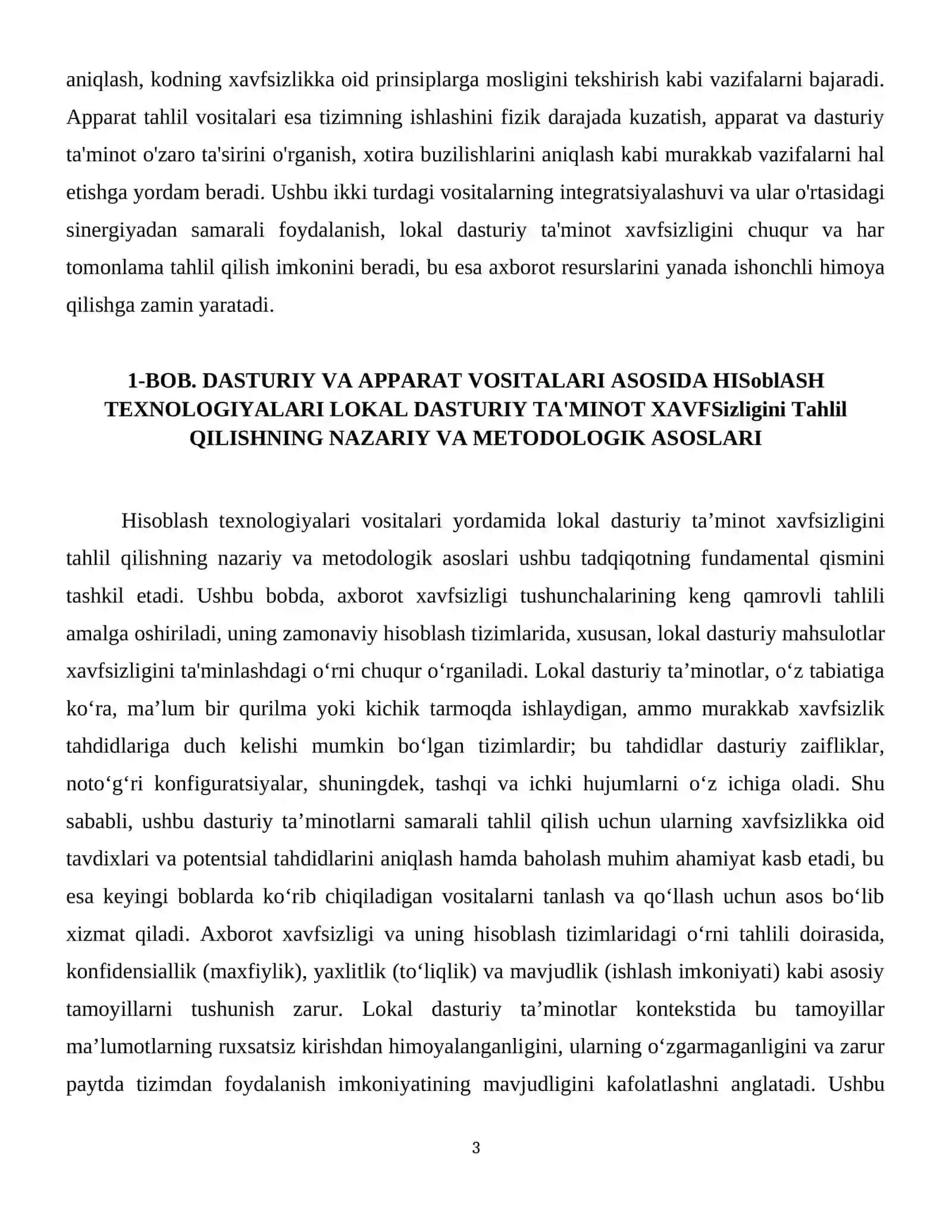 Hisoblash texnologiyasi vositalari lokal dasturiy ta’minoti xavfsizligini   tahlillashni dasturiy-apparat vositalari 4