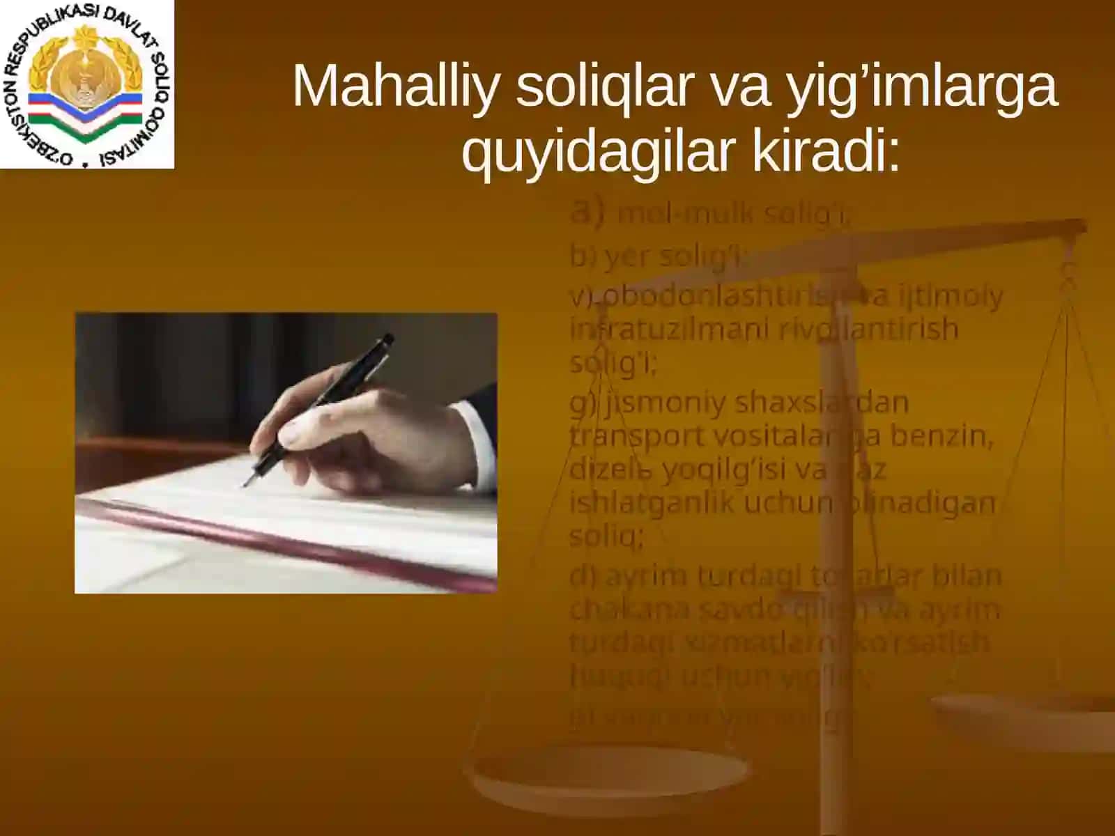 Soliqlar, yig’imlar, bojlar va boshqa soliqsiz to’lovlarning o’xshash va farqli jihatlari 4