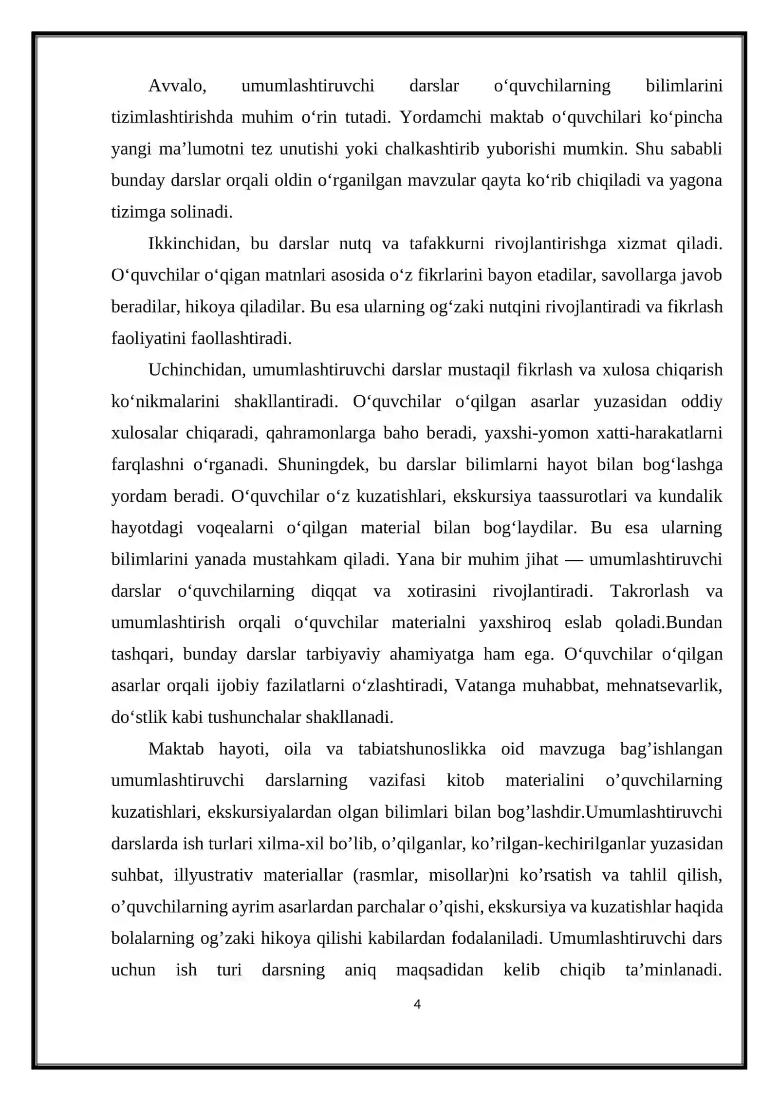 ONA TILI OʻQITISH MAXSUS METODIKASI 4