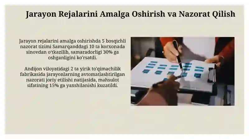 Jarayonlarni rejalashtirish va ularning turlari 4