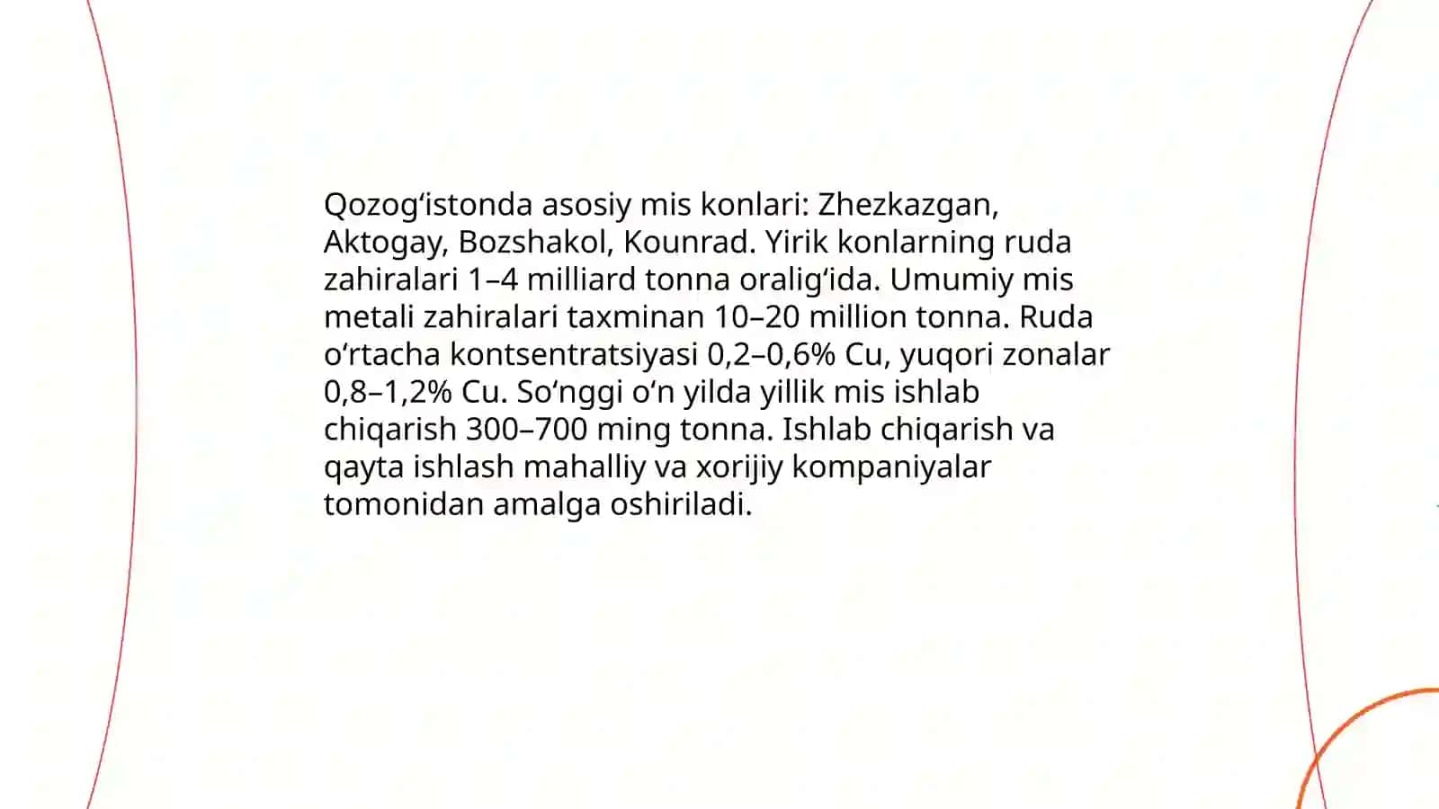 Qozogʻiston respublikasining metall xom ashyolari 4