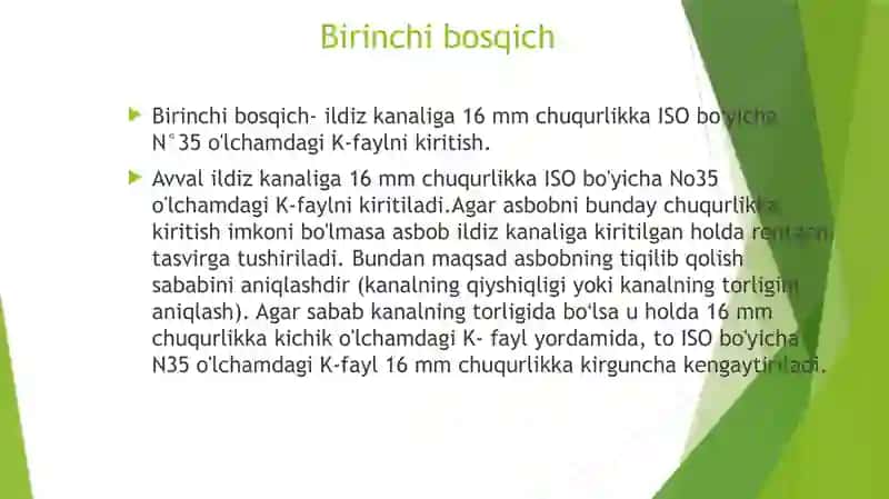 Ildiz kanalini kengaytirish 4