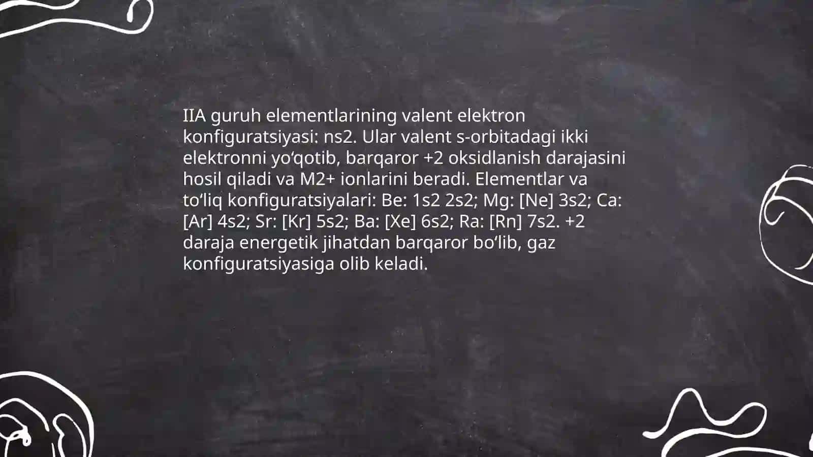 IIA guruh elementlari 4