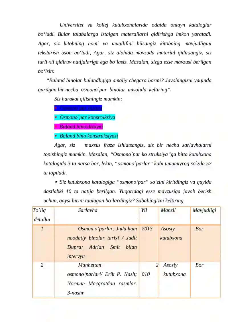 MATN YARATISHNING O'ZIGA XOS XUSUSIYATLARI 4