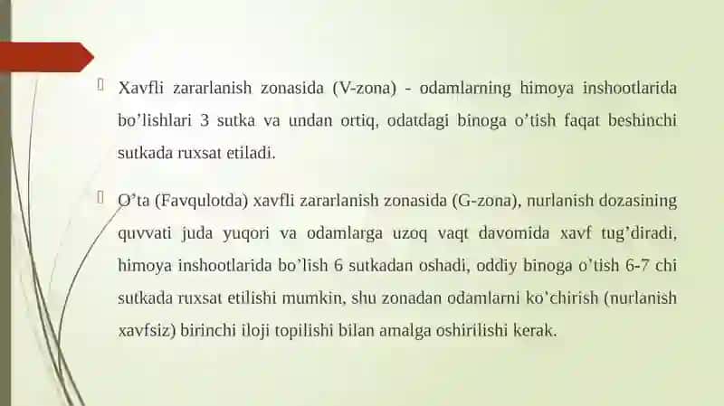Favqulotda vaziyatda aholini muhofaza qilish.Jamoa himoya vositalari. 4