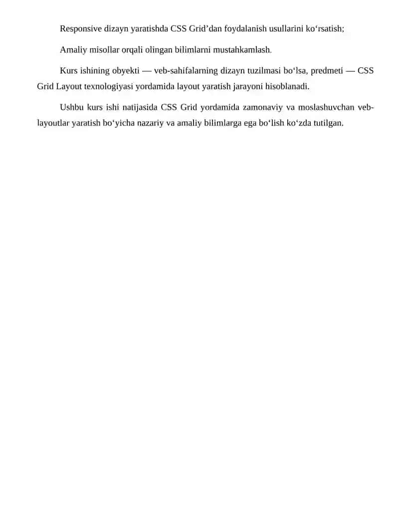 CSS Grid yordamida layout yaratish 4