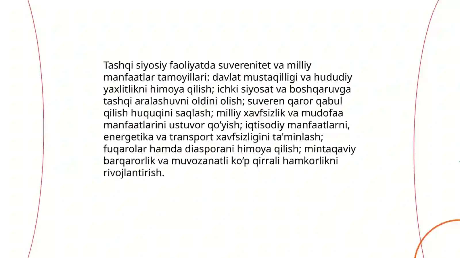 Òzbekistan Respublikasining tashqi siyosiy faoliyatining shakllanishi va ustuvor yonalishlari 4