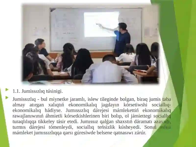 Bazar ekonomikası sharayatında jumıssızlıq mashqalası 4