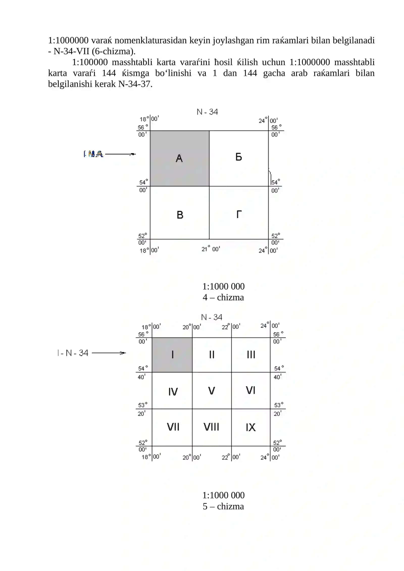 Topografik karta bilan tanishish 4