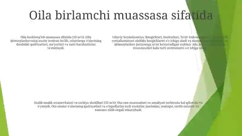 Oilaviy Sotsializatsiya: Bosqichlari, Institutlari, Ta‘Sir Imkoniyatlari 4
