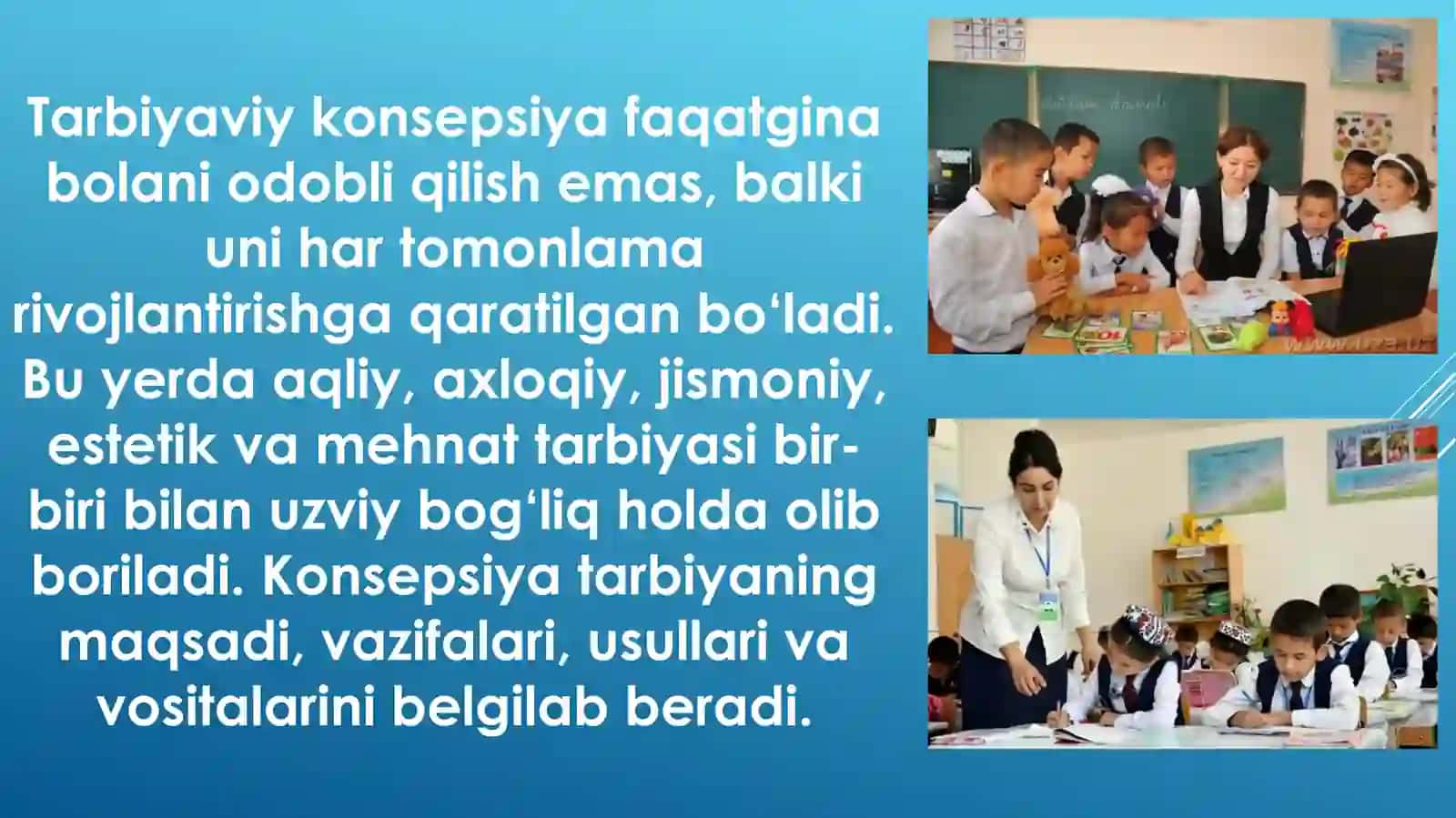 Tarbiyaviy konsepsiyalarni o'rganish va tahlil etish 4