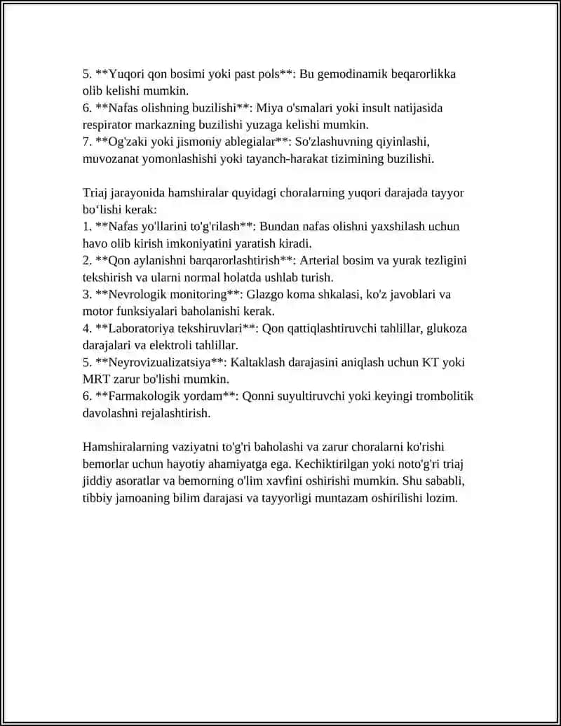 BOSH VA ORQA MIYADA QON AYLANISHINING BUZILISHIDA HAMSHIRALIK ISHI 4