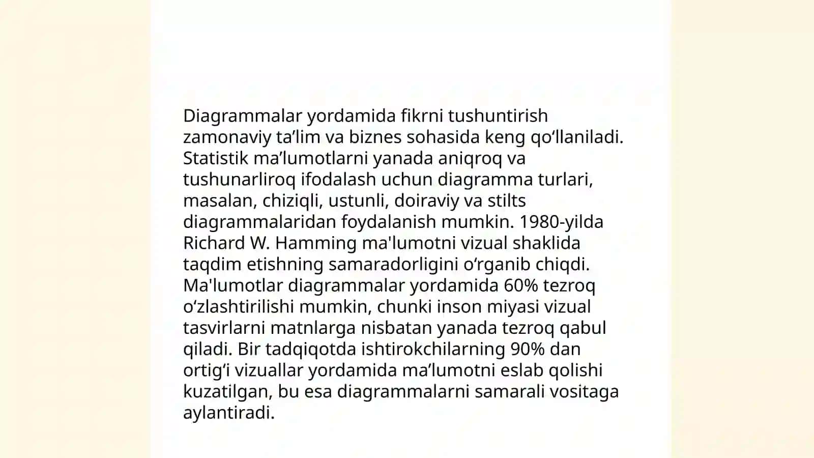 Kreativ fikrlashda fikr va g'oyalarni yozma hamda vizual ifodalashga oid topshiriqlar bilan ishlash 4