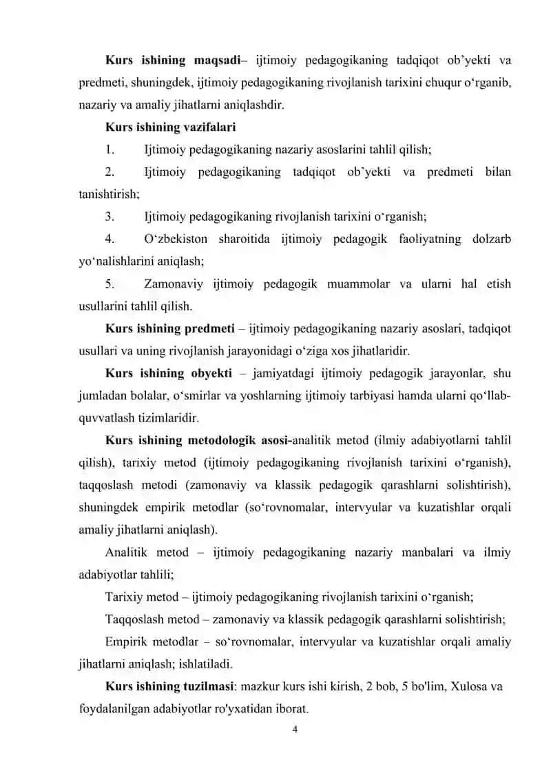 Ijtimoiy pedagogikaning tadqiqot ob’yekti va ijtimoiy pedagogika rivojlanishi tarixi. 4