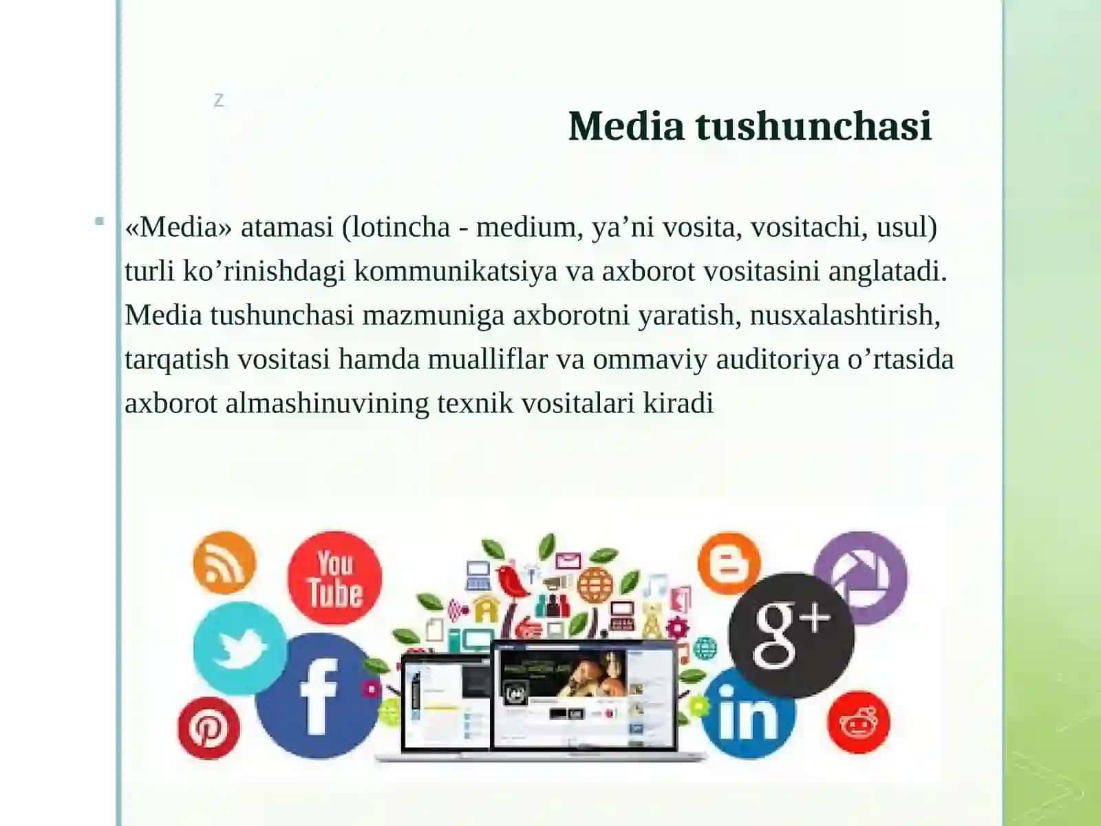 Raqamli media va TV texnologiyalar faniga kirish. Mediata’lim modellari 4