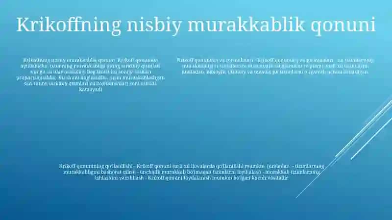 Krikof Qonunlari Va Formulalari 4