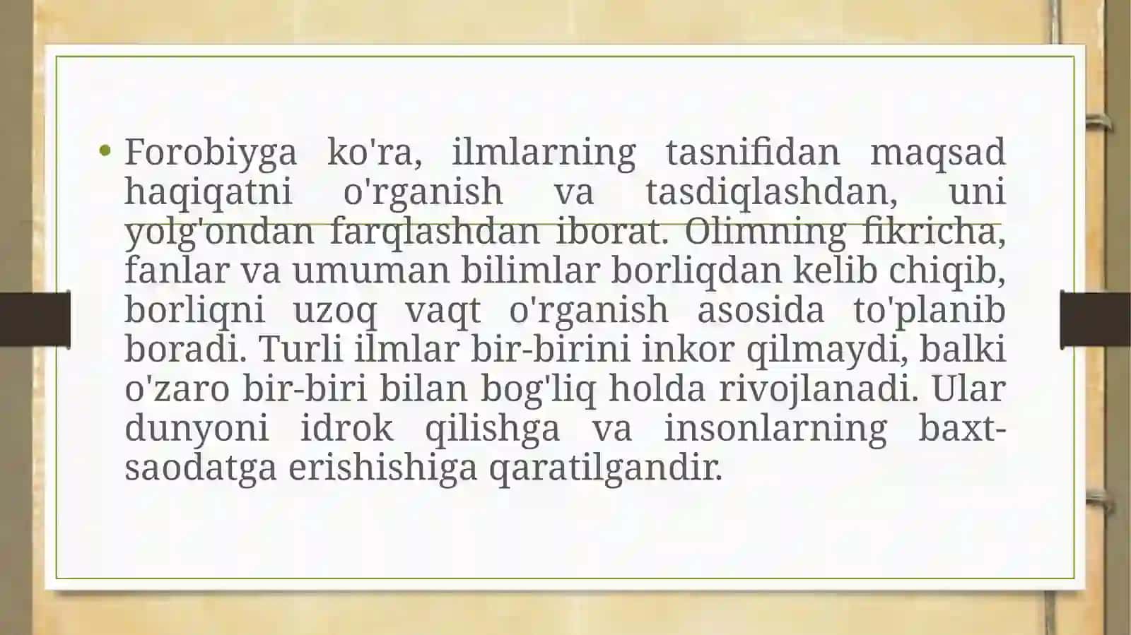 Abu Nasr Forobiynig pedagogik qarashlari 4