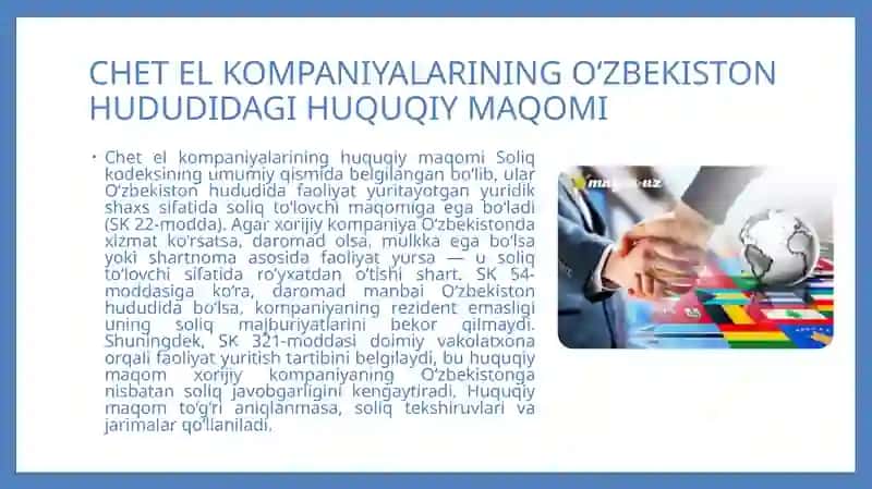 Chetelkompaniyalari ustidan nazorat qilish 4