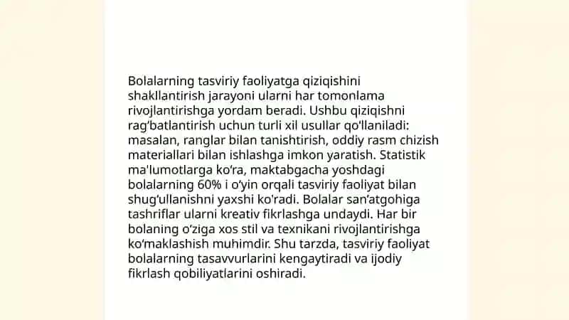 Tasviriy faoliyat mashg'ulotlari 4