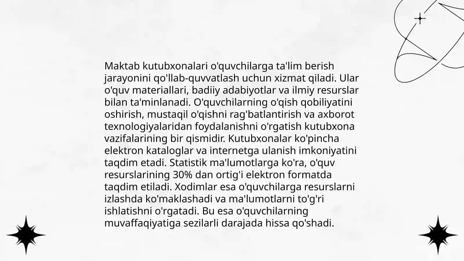 Maktab kutubxonasi faoliyati bilan tanishish 4