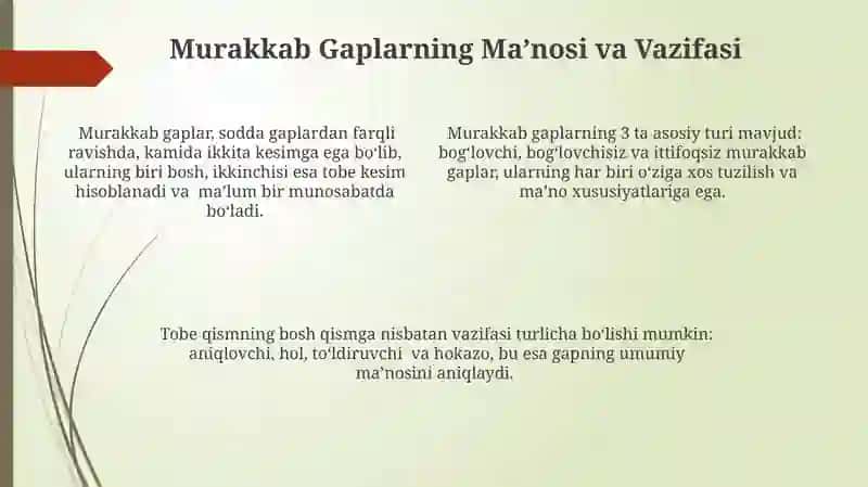 Ergash gapli qoʻshma gaplar 4