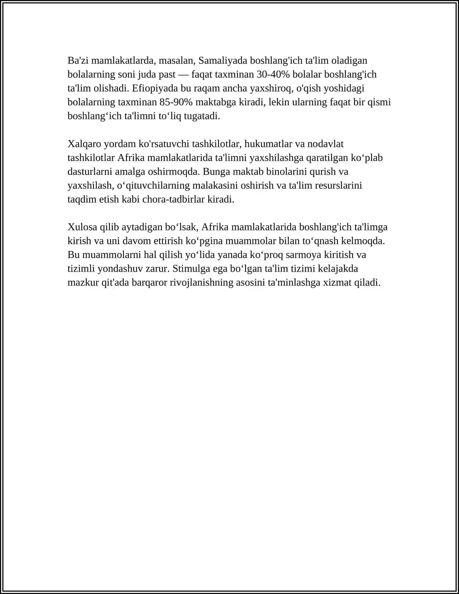 AFRIKA MAMLAKATLARIDA TALIM MUAMMOLARI VA TARBIYA JARAYONLARI 4