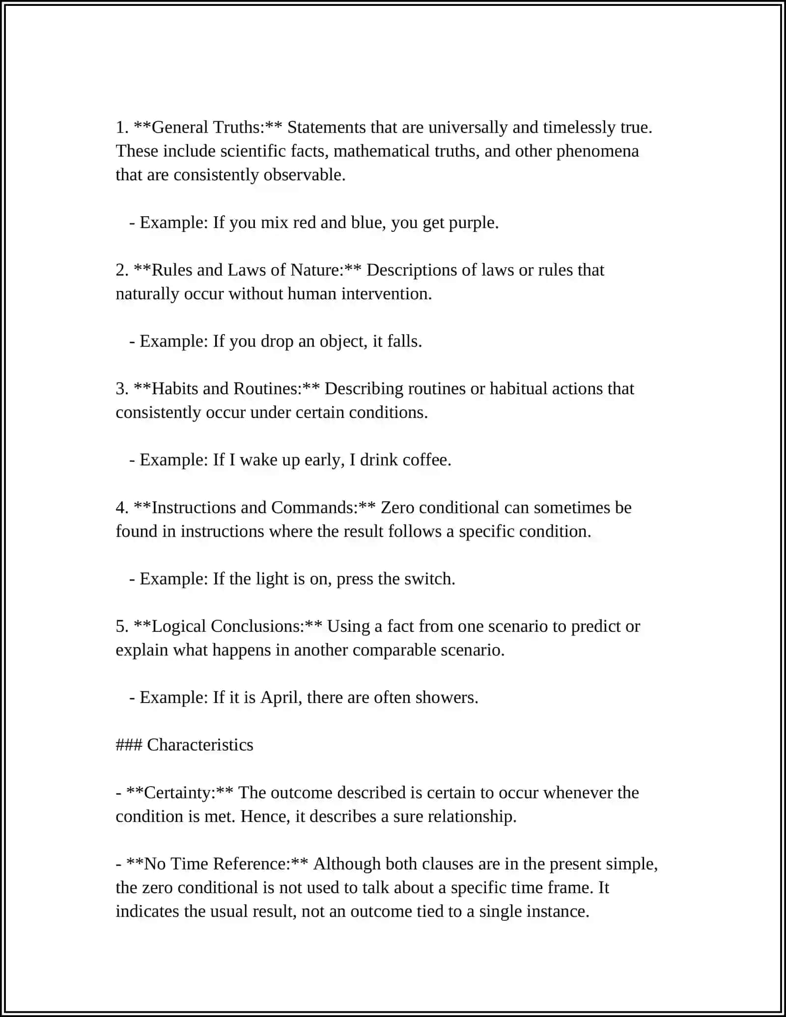 CONDITIONALS(ZERO AND FIRST) 4