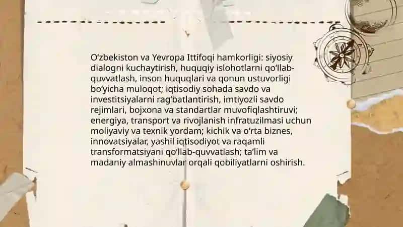 Ózbekistonning xalqaro tashkilotlar bilan hamkorlik aloqalari mavzusida 4