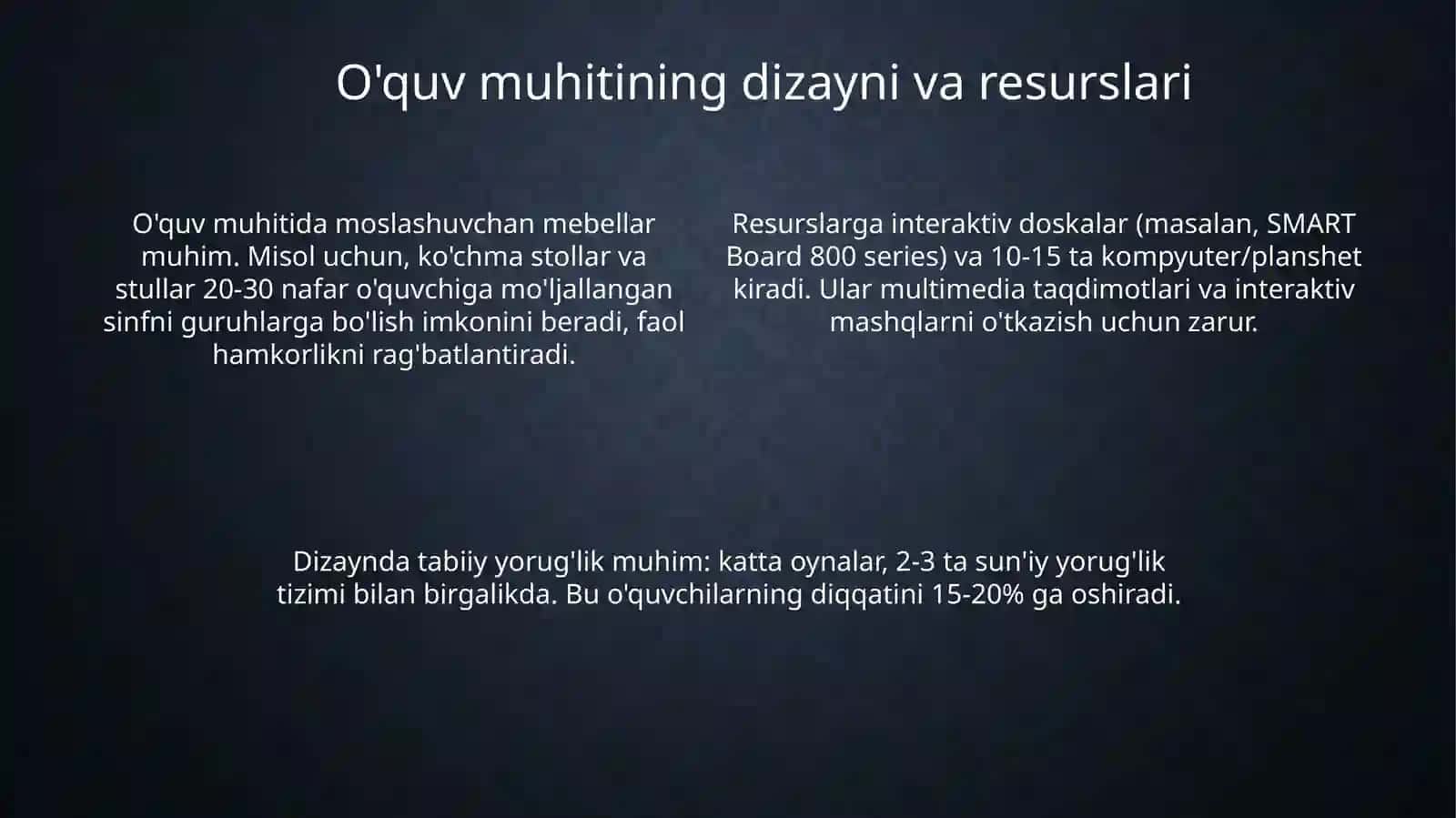 Kreativ ta'lim muhitini amalga oshirish 4