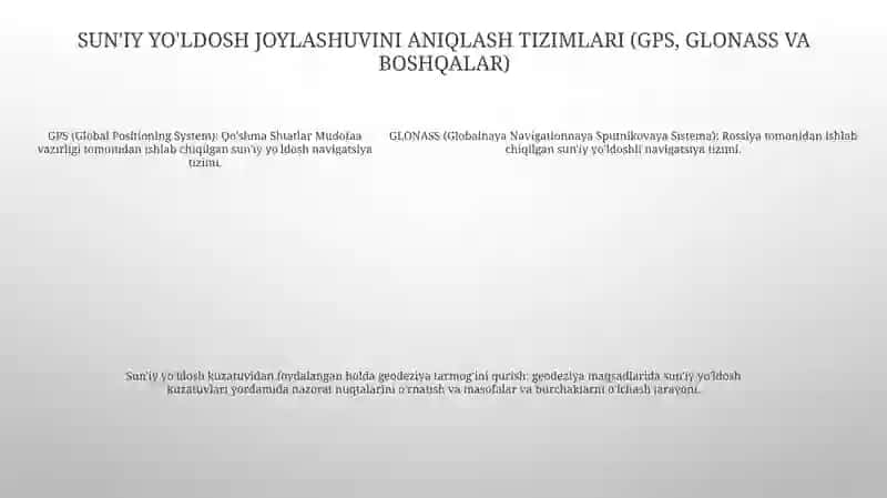 Sputnikaviy O'Lchashlar Yordamida Geodezik Turlarni Barpo Etish 4