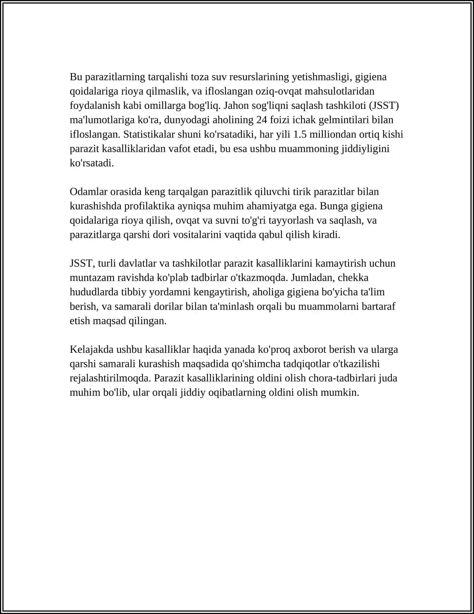 ODAMDA PARAZITLIK QILUVCHI PARAZITLAR 4