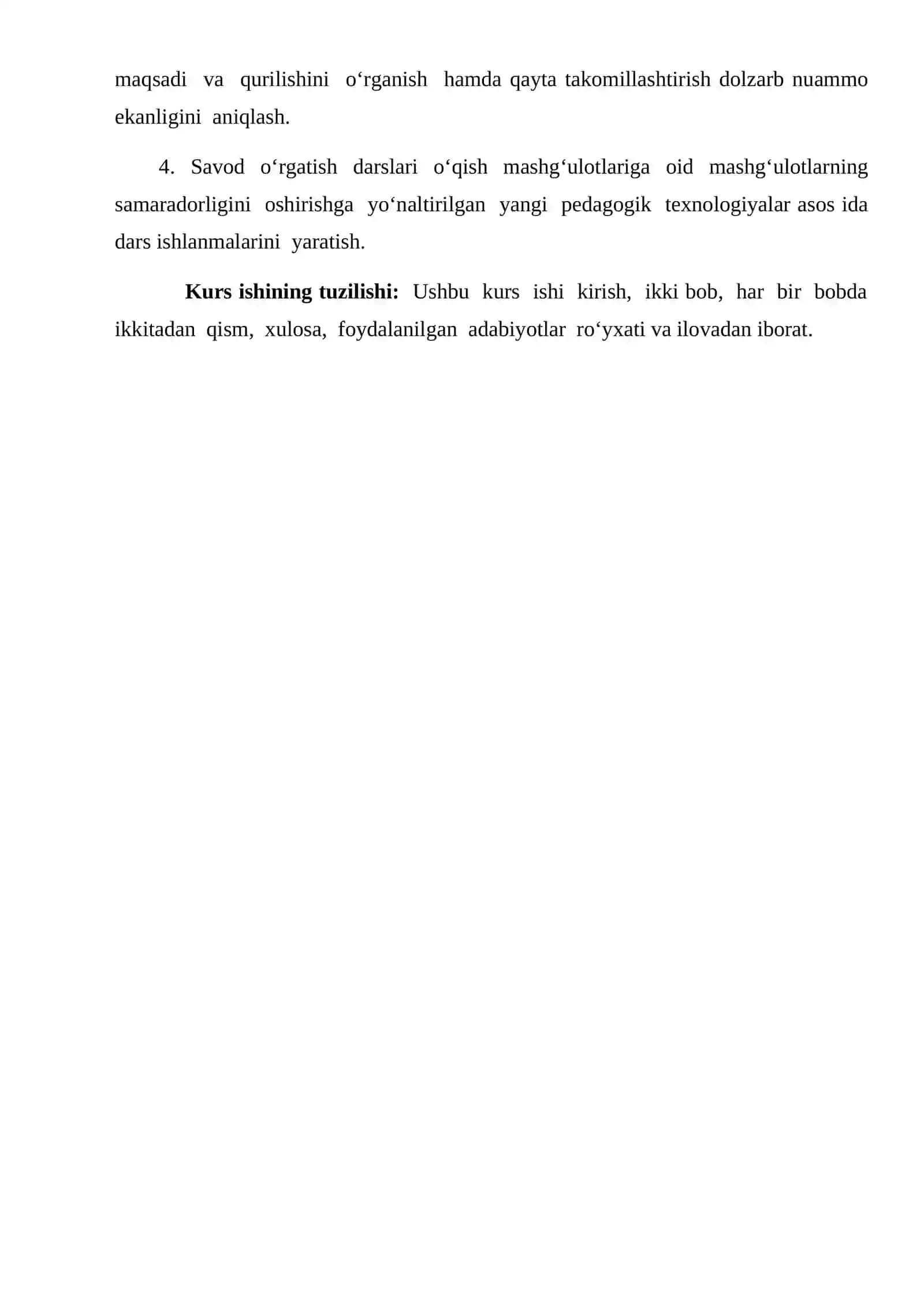 SAVOD O’RGATISH DAVRIDAGI DARS TIPLARI, ULARNING MAQSADI, MAZMUNI VA KO’RILISHI 4