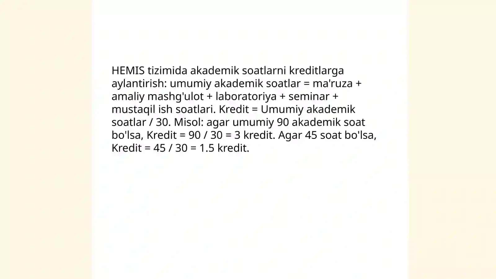 SOATLAR |KREDITLAR hemis tizimi 4