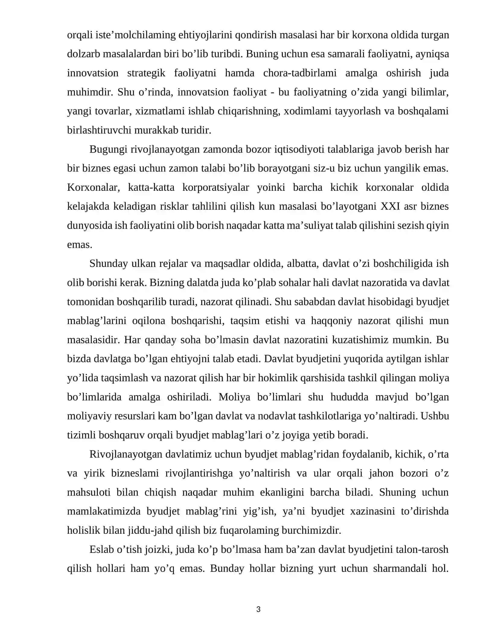 Xorazm viloyati Hazorasp tumani  Iqtisodiyot va Moliya bo’limi. Amaliyot hisoboti. 4