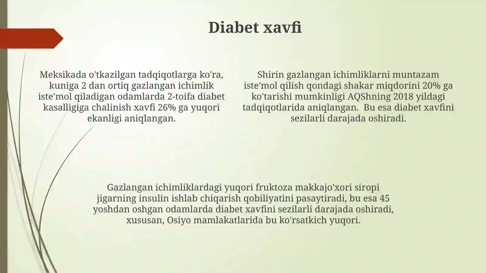 Gazli ichimliklarni inson salomatligiga ta'sirini o'rganish va matematik tahlil qilish 4