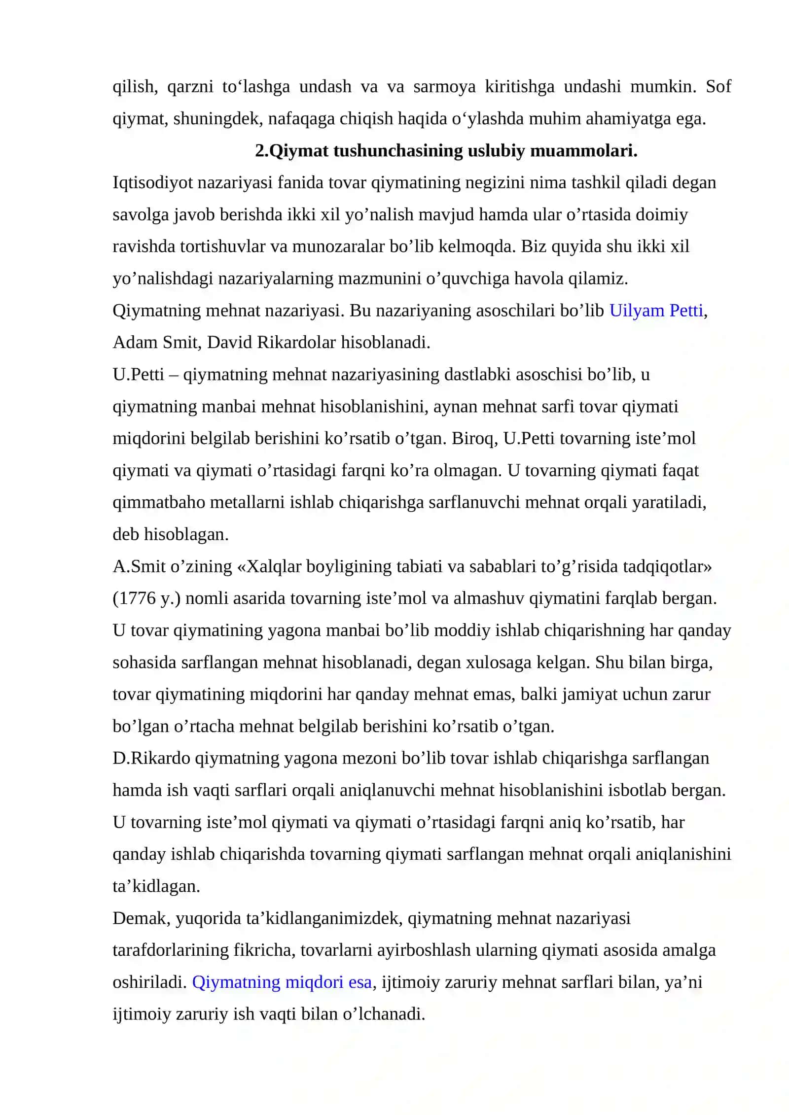 Sof qiymat usullari bo'yicha investsion qarorlar qabul qilish 4