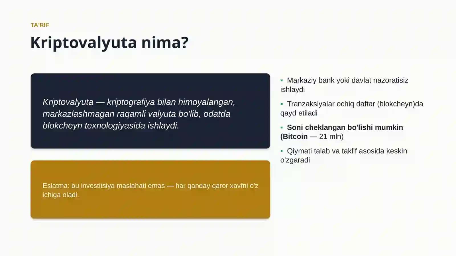Kriptovalyuta Asoslari 4