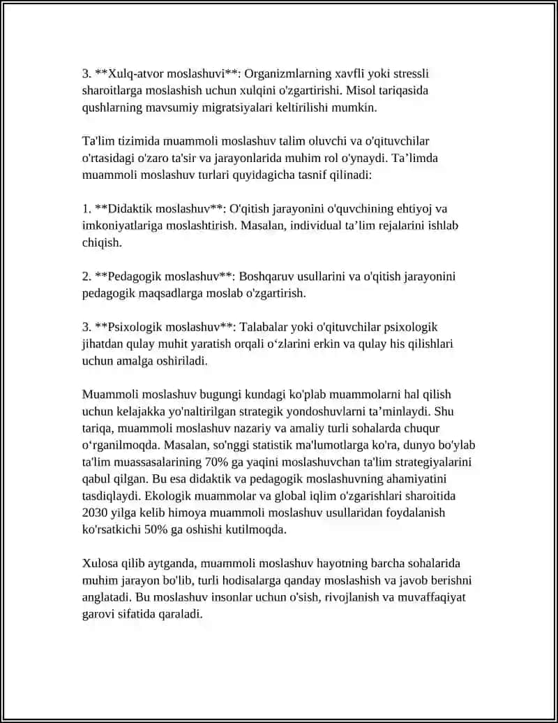 MUAMMOLI MOSLASHUV VA ULARNING SABABLARI 4