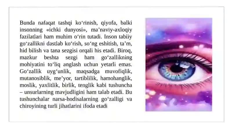 Estetika kategoriyalari .Goʻzallik va xunuklik 4
