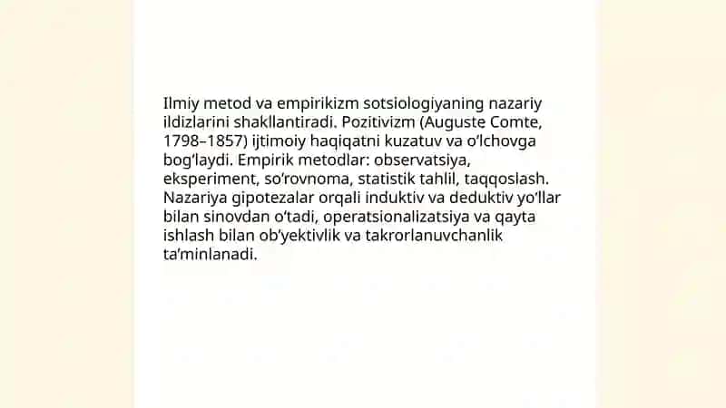GARB SOTSIOLOGIYASI VUJUDGA KELISHINING GOYAVIY-NAZARIY VA IJTIMOIY-IQTISODIY ZAMINLAR 4