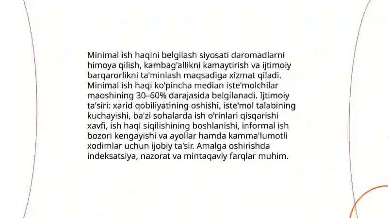 Ish haqi siyosati va mehnatni baxolash tizimlari 4
