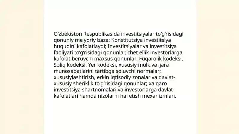 Investitsiyalar va ularning huquqiy himoyasi 4