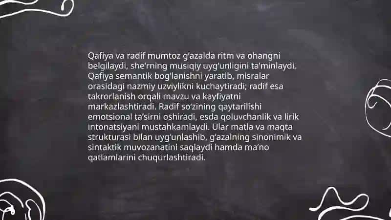 Mumtoz gʻazallar mutolaasining oʻziga xos xususiyatlari 4