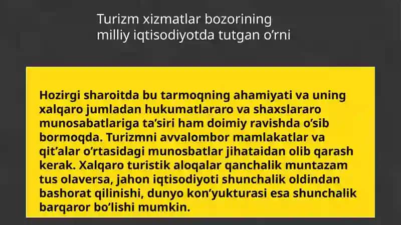 TURIZMDA XIZMATLAR BOZORI 4