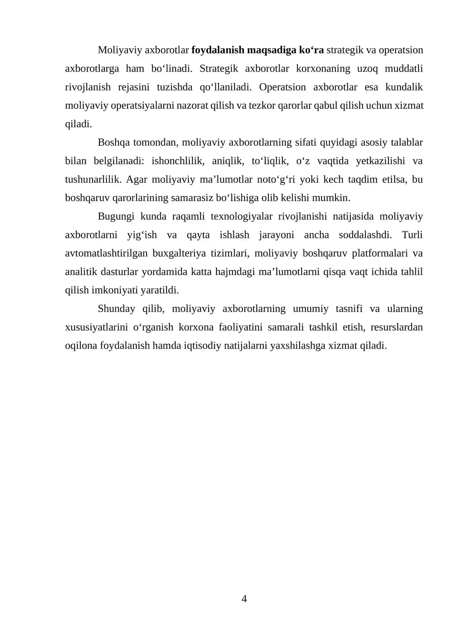 MOLIYAVIY AXBOROTLARNING UMUMIY TASNIFI 4