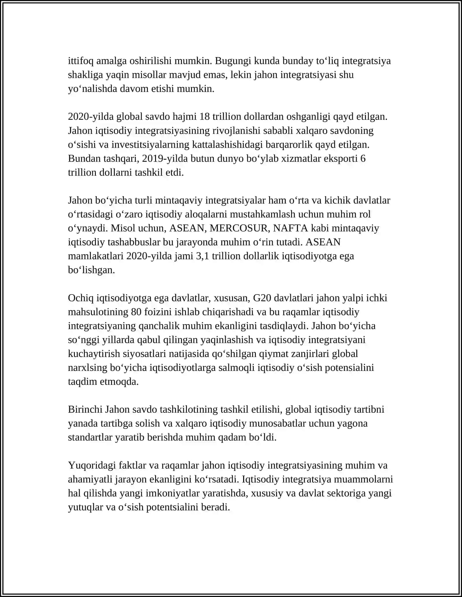 JAHON IQTISODIY INTEGRATSIYA KO‘MAGIDA TRANS MILLIY KOMPANIYALAR IMKONIYATLARINI KENGAYTIRISH 4