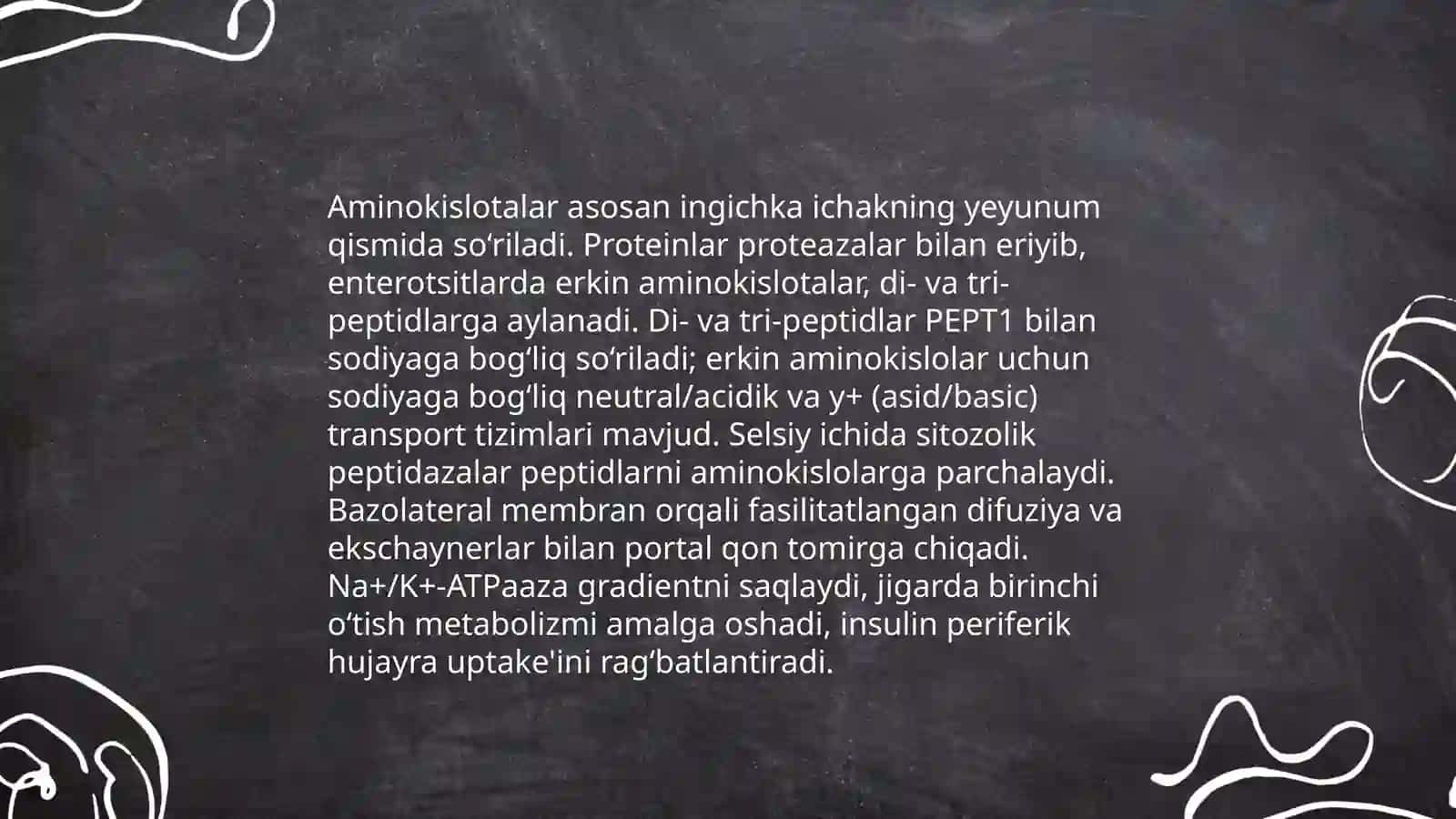 Odam organizmida oqsillarning biokimyoviy o’zgarishi 4