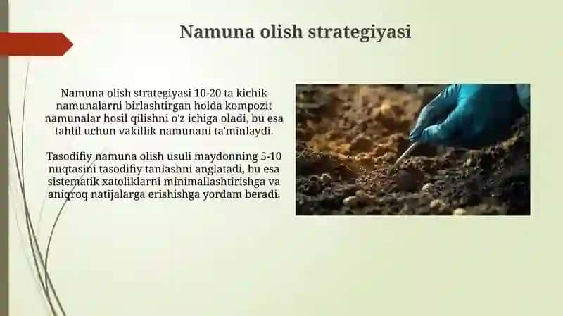 Tuproqni analizga tayyorlash 4